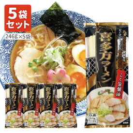 【5袋セット送料無料】 みうら食品 喜多方ラーメン 246g×5個 ※北海道・九州・沖縄県は送料無料対象外 仙台辛みそ ラーメン 家庭用 1000円ぽっきり お試し[T.1454.5.SE]