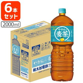 【6本セット送料無料】コカ・コーラ やかんの麦茶 from 爽健美茶 2000ml（2L）×6本 [1ケース]※北海道・九州・沖縄県は送料無料対象外 お茶 清涼飲料 むぎ茶 [T.1393.1.SE]