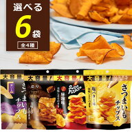【選べる6袋セット送料無料】ドウシシャ さつまいもチップス 紫いも入り/蜂蜜味/塩バター味/麻辣味大容量…