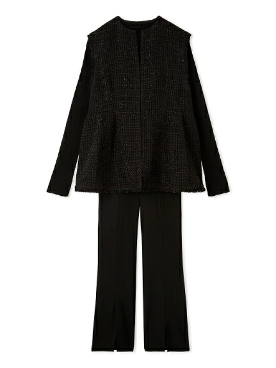 楽天市場】【Mila Owen】ツイードベストニットプルオーバーパンツ3点  