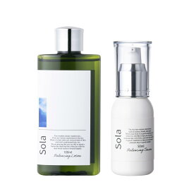 Solaバランシングエイジングケア2点SET 化粧水 旅行用 100ml クレンジングオイル 150ml SET 低刺激 エイジングケア オールスキン 毛穴 シミ くすみ エクトイン レチノール フラーレン EGF アルジレリン 低刺激 ハリ ツヤ 高い抗酸化力 高保水力 エイジングケア 日本製
