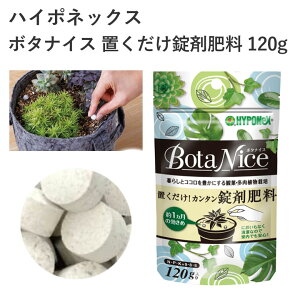 ハイポネックス ボタナイス 置くだけ錠剤肥料 120g 肥料 置くだけ 錠剤 タブレット 簡単 1ヶ月 葉色鮮やか 観葉植物 多肉植物 園芸 ガーデニング 植物元気 園芸用品 農業資材 農業用品 ガーデ