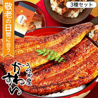 敬老の日 まだ間に合う うなぎ 国産 かわすい 冷凍 うなぎ蒲焼き 3種セット ウナギ 鰻 蒲焼き ひつまぶし…