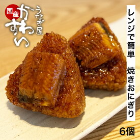 ＼ うなぎが大きくなりました ／ うなぎ 国産 焼きおにぎり 6個セット 送料無料 【うなぎ屋かわすい】 冷凍 おむすび オニギリ おにぎり 具入り うなぎ ウナギ 鰻 蒲焼 グルメ お弁当 冷凍食品 ストック 時短 簡単 レンチン 惣菜 冷凍おにぎり 夜食 同梱に