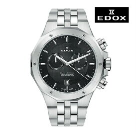 EDOX エドックス 10110-3M-NIN 電池式クオーツ メンズ 腕時計 ウォッチ 時計 シルバー色 金属ベルト 正規輸入品 メーカー保証付 誕生日プレゼント 男性 ギフト ブランド かっこいい もてる 送料無料