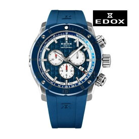EDOX エドックス 10221-3BU9-BUIN9 電池式クオーツ メンズ 腕時計 ウォッチ 時計 シルバー色 ラバーストラップ 正規輸入品 メーカー保証付 誕生日プレゼント 男性 ギフト ブランド かっこいい もてる 送料無料