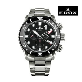 EDOX エドックス 10242-TINM-NIN 電池式クオーツ メンズ 腕時計 ウォッチ 時計 グレー色 金属ベルト 正規輸入品 メーカー保証付 誕生日プレゼント 男性 ギフト ブランド かっこいい もてる 送料無料