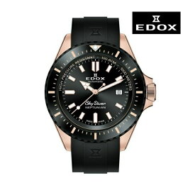 EDOX エドックス 80120-37RNNCA-NIR メカニカル 自動巻き メンズ 腕時計 ウォッチ 時計 イエローゴールド色 ラバーストラップ 正規輸入品 メーカー保証付 誕生日プレゼント 男性 ギフト ブランド かっこいい もてる 送料無料