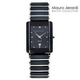 MAURO JERARDI マウロジェラルディ MJ-3080-2 電池式クオーツ メンズ 腕時計 ウォッチ 時計 シルバ－・ブラック色 金属ベルト 国内正規品 メーカー保証付 誕生日プレゼント 男性 ギフト ブランド かっこいい もてる 送料無料