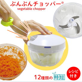 みじん切り ぶんぶんチョッパー（レシピ付） フードチョッパー キッチン用品 調理器具 キッチン雑貨