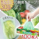 【楽天スーパーSALE 30%OFF！】鮮度保持袋 野菜 果物 保存袋 ナイロン袋 ポリ袋 100枚入 鮮度 長持ち 保持 らくらっくー キッチン用品 調理グッズ