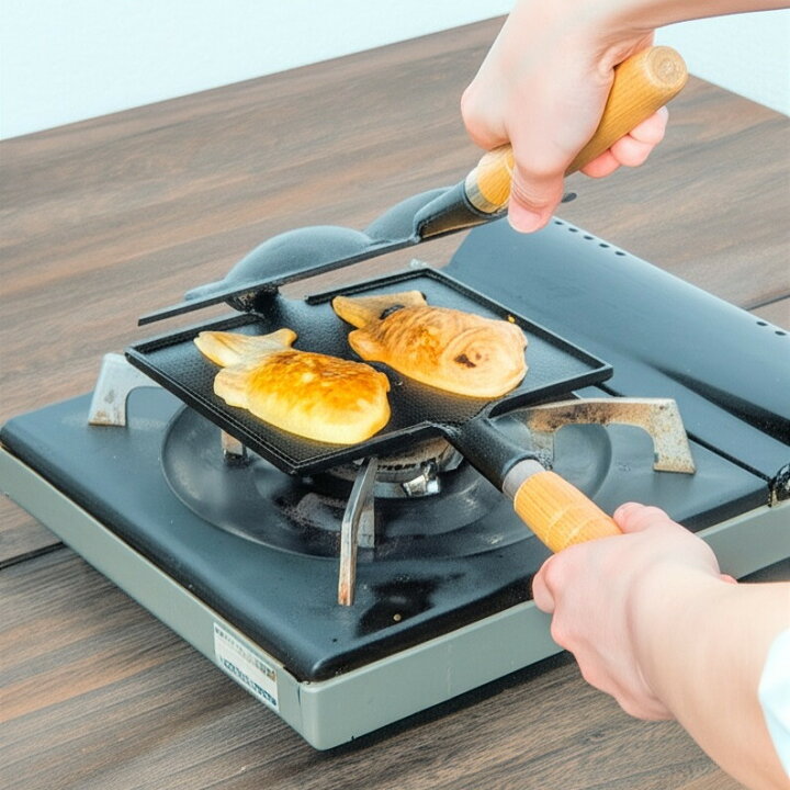 楽天市場】たい焼き器 鯛焼き 直火専用 鋳鉄製 たい焼きメーカー 2尾 