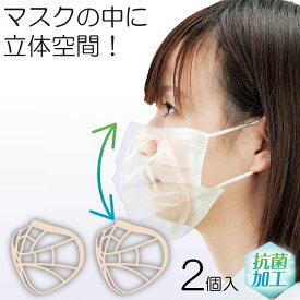マスクフレーム シリコン 柔らかい マスクインナー マスクガード ブレス 2個組 楽 軽減 息らく！ フレーム ブラケット 3D 立体