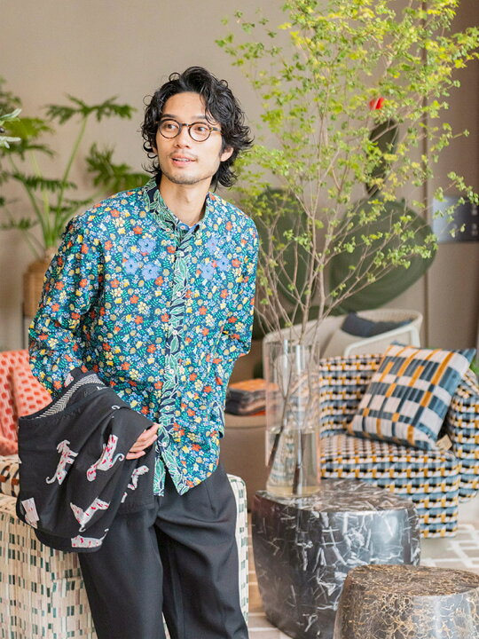 楽天市場】河谷シャツ Flowers (オシバナ) カジュアル 長袖シャツ 