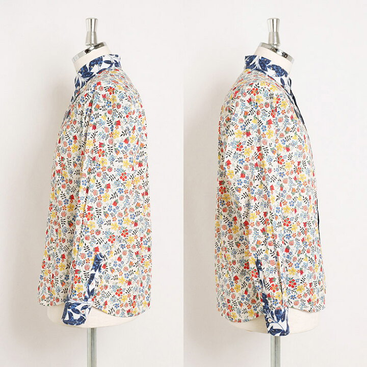 楽天市場】河谷シャツ Flowers (オシバナ) カジュアル 長袖シャツ 