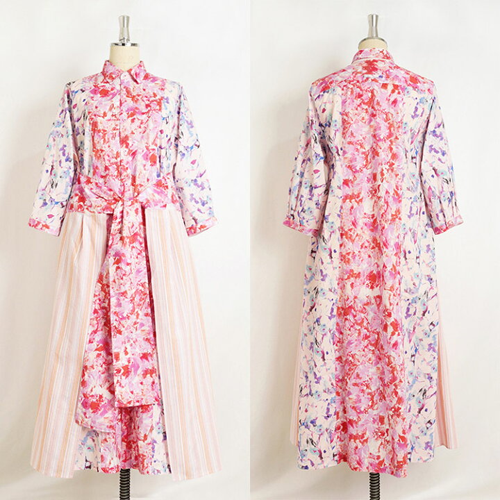 楽天市場】河谷シャツ Pivoine (芍薬) シャツワンピース / k242-2308 