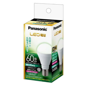 Panasonic pi\jbN ~jNvg^ LEDd E17 d60` F(6.7W) Lz^Cv LDA7NGE17K60ESW2@LDA7N-G-E17/K60E/S/W/2