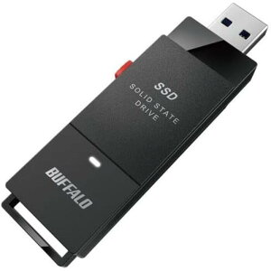 BUFFALO �o�b�t�@���[ PC�Ή� USB3.2(Gen2) TV�^�� �X�e�B�b�N�^SSD 500GB �u���b�N �z���C�g Type-C�t�� SSD-SCT500U3