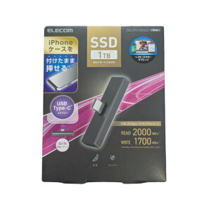 ELECOM �G���R�� ESD-EPC1000GGY [�O���[] 1TB �O�t���|�[�^�u��SSD USB Type-c