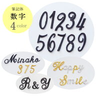 ◆オーダー品◆筆記体ワッペン（数字）【数字1文字のお値段です】【アイロンで簡単につきます】【マスク】