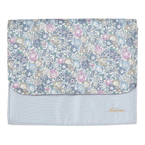 犬印本舗 リバティプリント 母子手帳ケース ブルーグレー 1000907