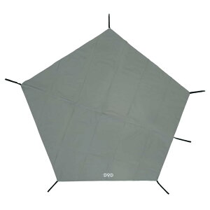 DOD(ディーオーディー) グランドシート(1人用/ペンタゴン)ライダーズワンポールテント・ムシャテントの設営が簡単になるガイド付き GS1-820-GY