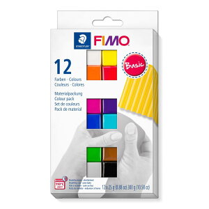 Xebh[(STAEDTLER) Fimo Professional Soft Polymer Clay 12/Pkg-Basic -8023C121