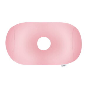 MOGU(モグ) ホールピロー 日本製 身体が求めるビーズクッション へたりにくい パウダービーズ使用 小型(約35x28x14cm) クリアピンク 介護 背当て 昼寝枕 腰当て サポート 頭 オフ ィス リビング