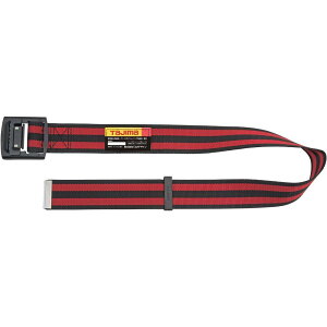 タジマ 新規格安全帯 胴ベルトSサイズ ボーダー赤 BAS110-BRE 長さ110cm 革手袋でも操作が簡単な軽量アルミフィンガーバックル 腰の強い特厚ナイロンベルト 女性・細身体型にもフィットするSサ