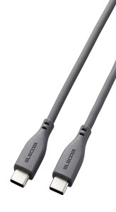 �G���R�� USB C �P�[�u�� USB PD�Ή� 100W 2m �V���R���f�� ���炩 �O���[ �yi Phone 16 �V���[�Y �Ή����؍ρz MPA-CC5PSS20GY