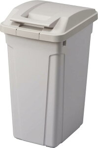 アスベル ゴミ箱 日本製 屋外 フタ付 ロック付き ハンドル付分別ダストボックス45L ライトグレー 幅31.5×奥行42.3×高さ61.8cm