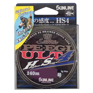 �T�����C��(SUNLINE) PE���C�� �\���e�B���C�g PE�G�M ULT HS4 240m 0.6�� 4.5kg 4�{ �z���C�g�E�s���N�E���C�g�O���[��
