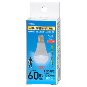 �I�[��(OHM) LED�d�����` E17 60�`���� �l�����ÃZ���T�[�t �����F�b�I�[���d�@ LDA7D-G/E17 PIR 06-5699