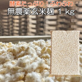 無農薬 玄米麹 乾燥 1kg ( 生麹換算1.33kg以上 ) 九州産 麹 無農薬 麹菌 発酵器 で 簡単 玄米 甘酒 塩麹 麹漬けの素 こうじ 酵素 糀