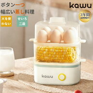 【4/14 20：00開催！ 先着十名！50％OFF】 電気蒸し器 スチームクッカー エッグスチーマー コンパクト ゆ…