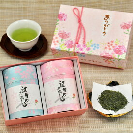 ＼写真入メッセージカード付／ 誕生日 プレゼント 静岡産 お茶 60g×2缶 カーネーションギフトボックス ペアギフト 煎茶 緑茶 深蒸し茶 母の日 父の日 敬老の日 内祝い 80代