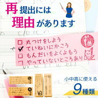 【先生必見シリーズ】 再提出には理由があります ゴム印 スタンプ 学校の先生 再提出 丸つけ なぞり 範囲…