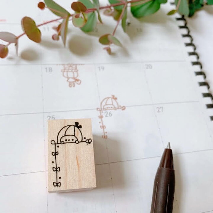 楽天市場 丸善 リボン 端 スケジュール かわいい ゴム印 ハンコ ハート 可愛い 模様 パンダ リボンちゃん かょのこ バレットジャーナル ノート メモ かよのこhanko楽天市場店