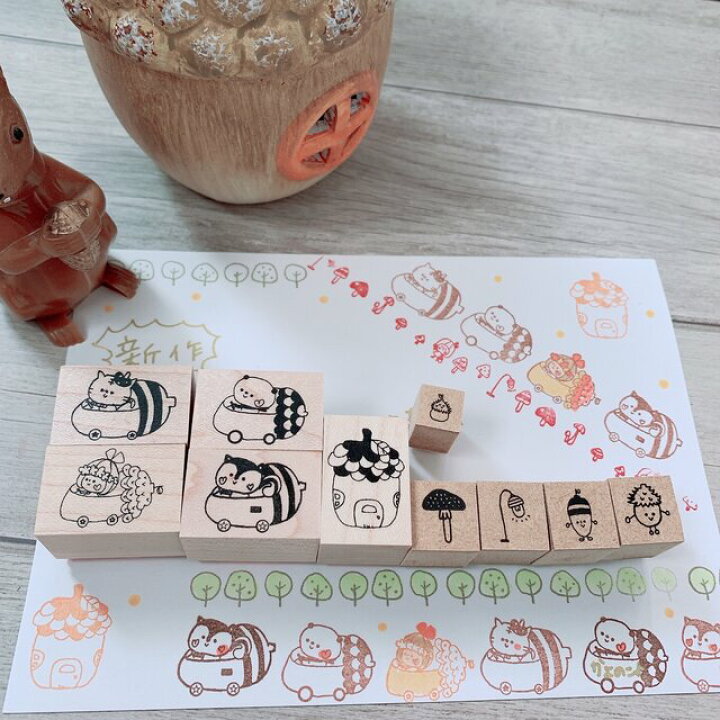 楽天市場 きのこ スタンプ ゴム印 はんこ イラスト 秋 かわいい バレットジャーナル かよのこhanko楽天市場店
