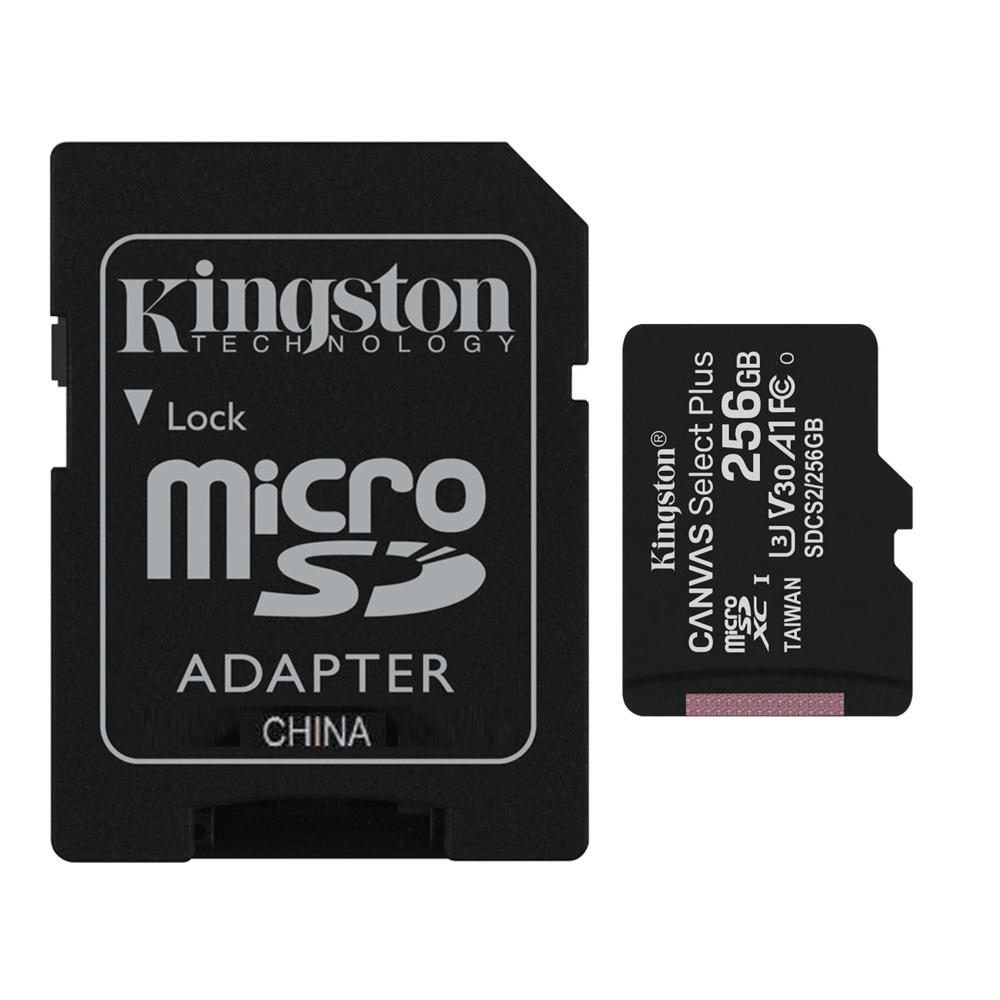 マイクロSDカード microSD 256GB microSDカード microSDXC Kingston キングストン Canvas Select Plus Class10 UHS-1 U3 V30 A1 R:100MB s W:80MB s SDアダプタ付 海外リテール SDCS2 256GB ◆メ