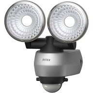LEDセンサーライト 防犯ライト 7.5W 2灯 明るさ1300lm MUSASHI RITEX ムサシ AC電源 ハロゲン260W相当 昼…