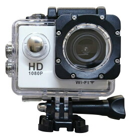アクションカメラ WEBカメラ フルHD 1080p SAC エスエーシー 30m防水ケース付属 WiFi搭載 microSDHC対応 ホワイト AC200WH/W ◆宅 【楽天ロジ発送】