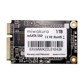mSATA SSD 1TB 内蔵型 mini SATAIII 6Gb/s miwakura 美和蔵 3D NAND TRIM機能 SLCキャッシュ技術 R:550MB/s W:500MB/s 日本語パッケージ MMC-1TM310 ◆メ