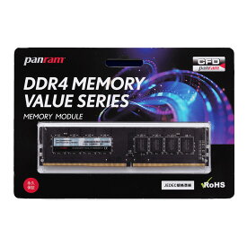 16GB DDR4 デスクトップ用メモリ CFD Panram DDR4-2666 PC4-21300 288pin CL19 1.2V DIMM D4U2666PS-16GC19 ◆メ