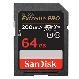 【11/1限定！抽選で最大100％ポイントバック(要エントリー】 SDカード SD 64GB SDXC SanDisk サンディスク Extreme PRO Class10 UHS-I U3 V30 4K R:200MB/s W:90MB/s 海外リテール SDSDXXU-064G-GN4IN ◆メ