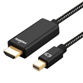 Mini DisplayPort - HDMI 変換ケーブル 2m 1080p(フルHD)対応 miwakura 美和蔵 MiniDP - HDMI1.4-A 強靭メッシュ仕様 200cm ブラック MAV-MDTH1420 ◆メ