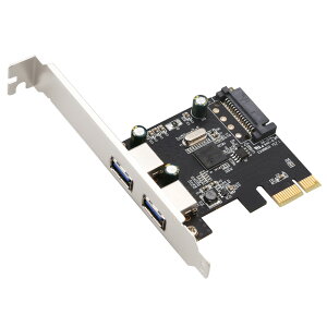 USB3.0݃{[h PCI Express x1 miwakura a NEC D720200 `bv USB3.0 2|[g g SATAd LowProfileuPbgt MPC-PCIEU3P2 