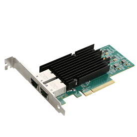 10GbE 有線LANカード デュアルポート増設 10GBASE-T 10ギガビットLANアダプタ PCI Express x8 miwakura 美和蔵 Intel X540-AT2チップ搭載 RJ-45 2ポート 拡張 MPC-PCIEL10G2P ◆宅