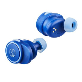 完全ワイヤレスイヤホン Bluetooth audio-technica オーディオテクニカ 防水性能IPX5/7相当 水洗い可 本体7h+充電ケース併用21h ブルー ATH-CK1TW-BL ◆宅