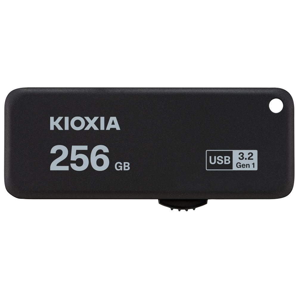 USBメモリ USB 256GB USB3.2 Gen1(USB3.0) KIOXIA キオクシア TransMemory U365 R:150MB s キャップレス スライド式 ブラック 海外リテール LU365K256GG4 ◆メ